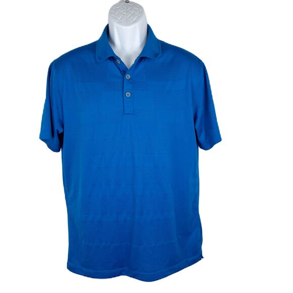 Nike Golf Polo Shirt Men Medium Blue Short Sleeve Tour Performance Dri-Fit - Picture 1 of 13